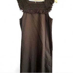 Madewell Black A-Line Mini Dress Square Neck